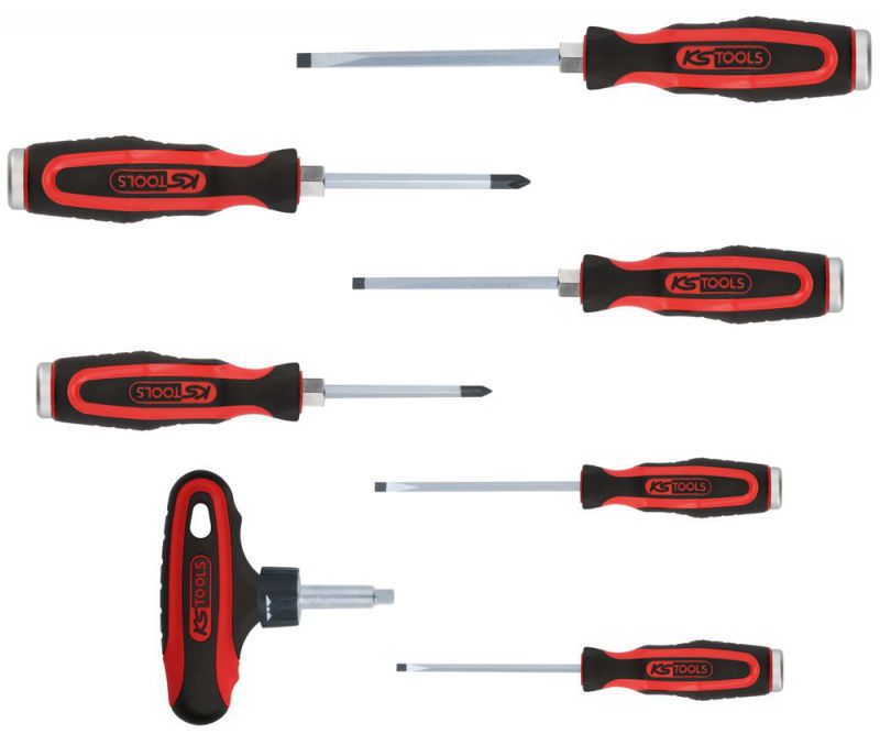 KS Tools ERGOTORQUEmax Schlagkappen-Schraubendreher-Satz, 7-tlg - 151.1100