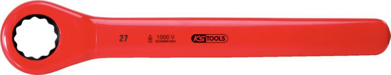 KS TOOLS Clé polygonale à cliquet avec revêtement isolant, 17 mm - 117.4217