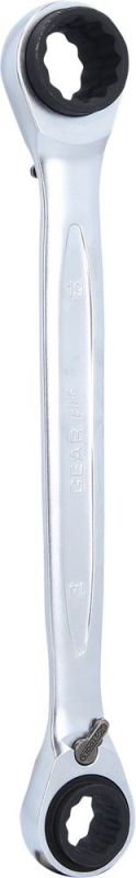 KS Tools 4 in 1 GEARplus umschaltbar Doppel-Ratschenringschlüssel, 14x17x18x19mm - 503.4657
