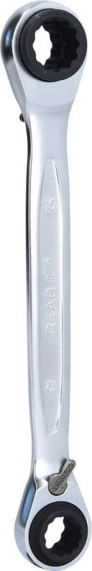 KS Tools 4 in 1 GEARplus umschaltbar Doppel-Ratschenringschlüssel, 12x13x14x15mm - 503.4543