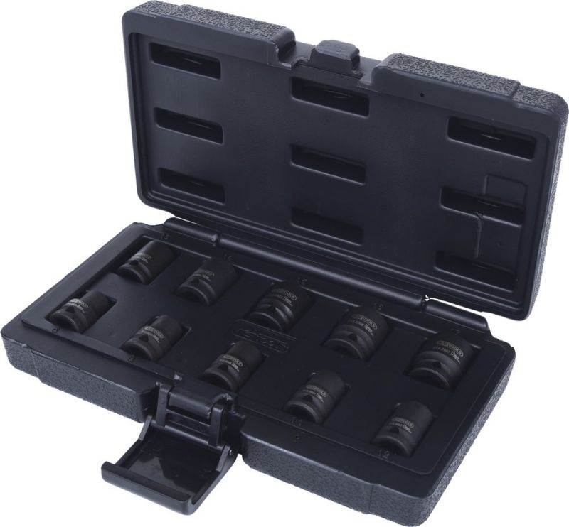 KS TOOLS 3/8" Jeu de douilles à chocs, 10 pcs12 pans, courtes - 515.0950