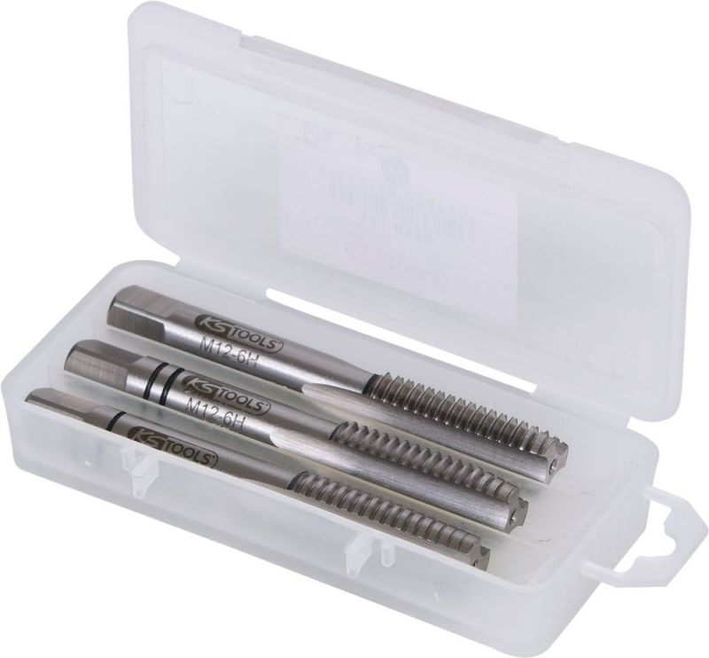 KS Tools HSS Handgewindebohrer-Satz M, M12x1,75, 3-tlg - 331.0120