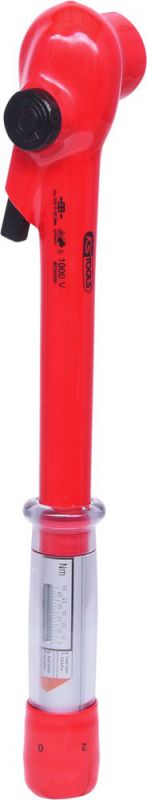 KS Tools 1/2" Drehmomentschlüssel mit Schutzisolierung und Umschalt-Ratschenkopf, 5-50Nm - 117.1300