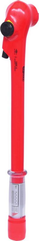 KS Tools 1/2" Drehmomentschlüssel mit Schutzisolierung und Umschalt-Ratschenkopf, 20-100Nm - 117.1302