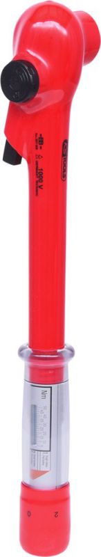 KS TOOLS Clé dynamométrique 3/8" avec revêtement isolant et cliquet réversible, 5-50 Nm - 117.3810