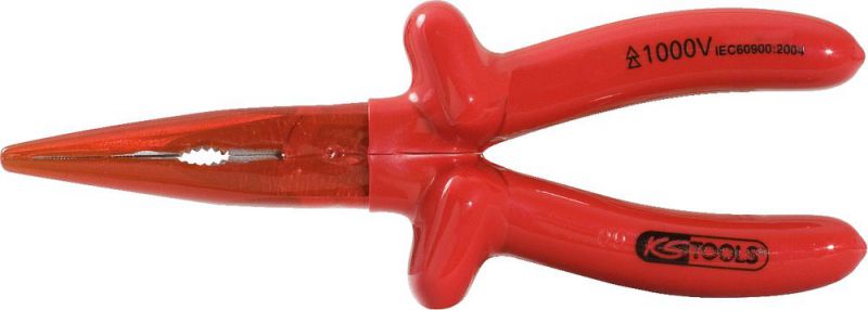 KS Tools 1000V Flachrundzange, 160mm - 117.1717