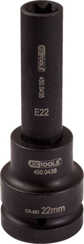 KS Tools 1" Kraft-Stecknuss E-Torx, lang, E18 - 450.0481