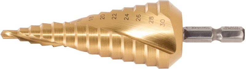 KS Tools HSS-TiN Stufenbohrer,Ø 6-26,8mm, 8 Stufen - 330.2353
