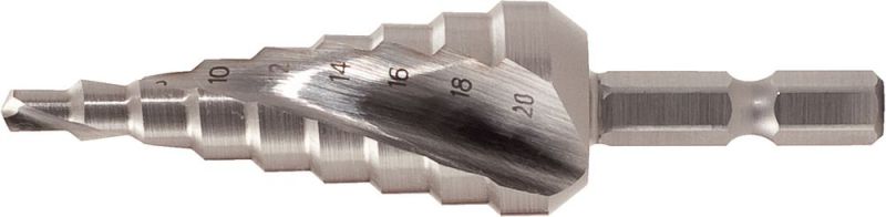 KS TOOLS 1/4" Forets étagés HSS sur porte-embouts,Ø 4-30mm, 14 etages - 330.2383