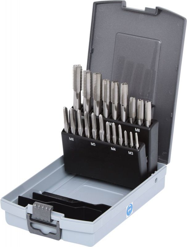 KS Tools HSS Handgewindebohrer-Satz M, Kunststoffkassette 21-tlgM3-M12 - 336.0641
