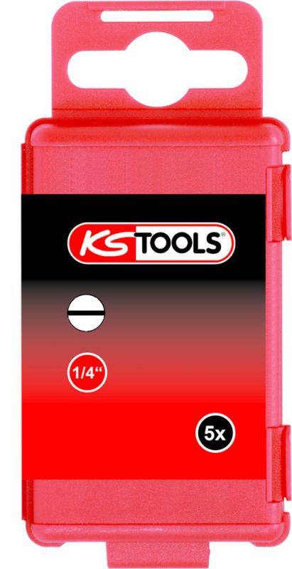 KS TOOLS 1/4" Embouts fente TORSIONpower, 75 mm, 6 mm, pack de 5 - 918.3366