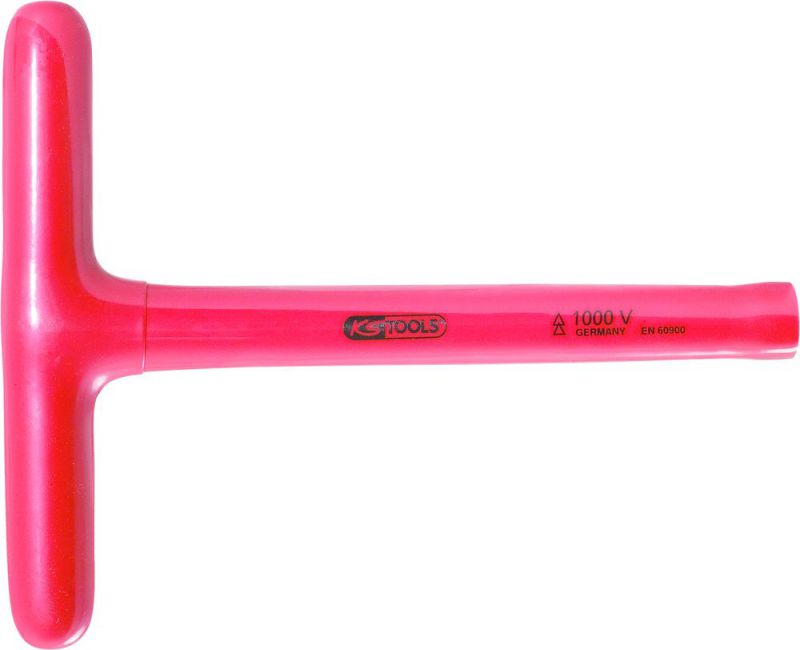 KS TOOLS Clé à douille 1/4" poignée en T avec revêtement isolant, 120 mm - 117.1743