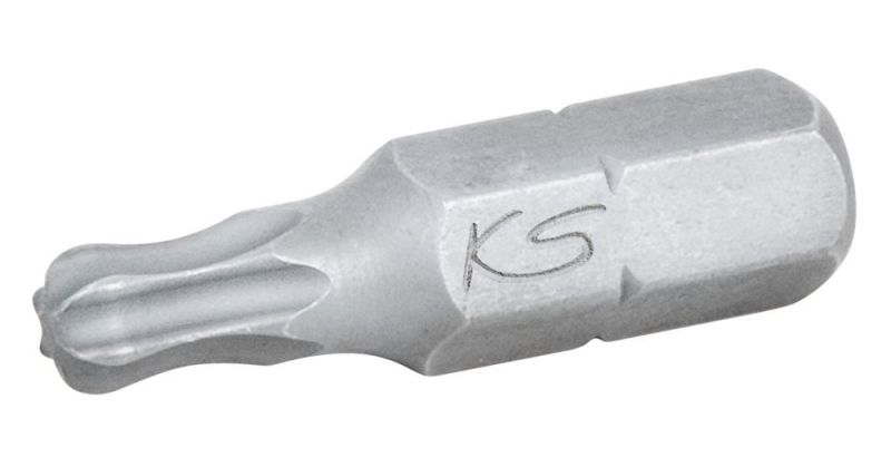 KS TOOLS 1/4" Embout de vissage Torx avec tête arrondie, 25mm, T25, pack de 5 - 911.3396