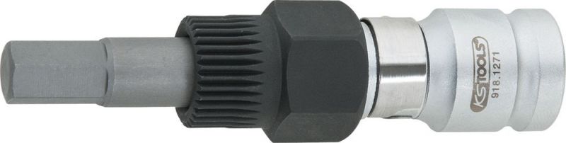 KS TOOLS 1/2" Douille 6 pans pour poulies débrayables d'alternateur, 10 mm, 96 mm - 150.3156