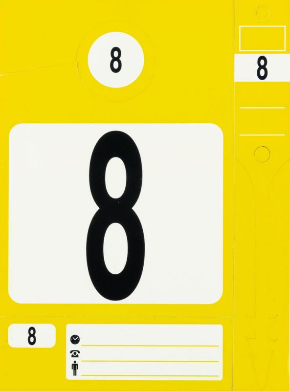 KS TOOLS Jeu de portes-clés, jaune, pack de 300 - 500.8017