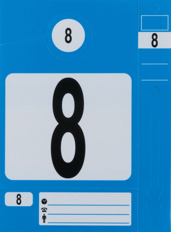 KS TOOLS Jeu de portes-clés, bleu, pack de 300 - 500.8016