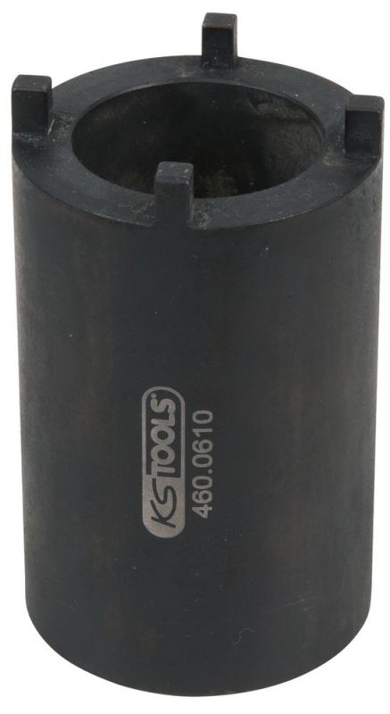 KS TOOLS Clé pour écrou à encoches 1/2" DAF pour fixation de timonerie de direction avec 4 ergots, 52 mm - 460.0610