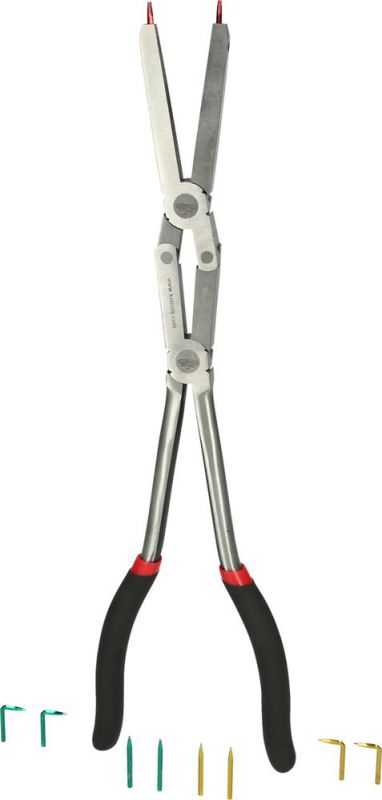 KS Tools Doppelgelenk-Sicherungszange für Innensicherungsringe mit auswechselbaren Spitzen - 500.7035
