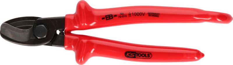 KS Tools 1000V Einhand-Kabelschneider mit Sicherungsöse für Sicherheitsleine - 117.2206
