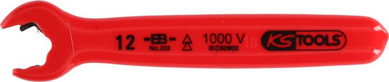 KS TOOLS Clé plate à cliquet avec revêtement isolant, 14 mm - 117.2266