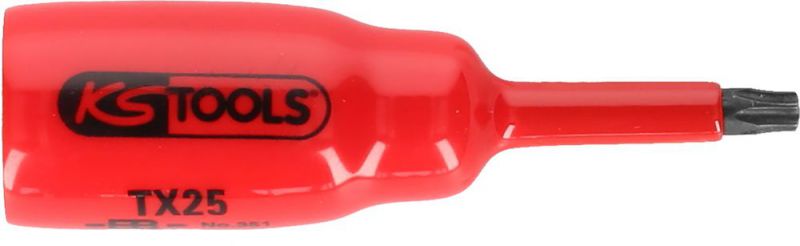 KS Tools 3/8" Bit-Stecknuss mit Schutzisolierung für Torx-Schrauben, T40, kurz - 117.2461