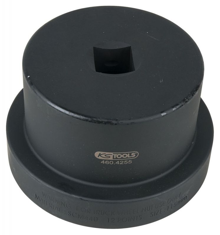 KS Tools 1" Achsmuttern-Schlüssel mit Führungsbund, 12-kant, 115 mm - 460.4255