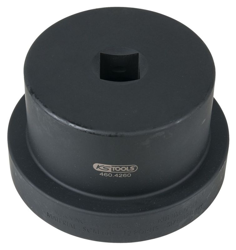 KS Tools 1" Achsmuttern-Schlüssel mit Führungsbund, 12-kant, 120 mm - 460.4260