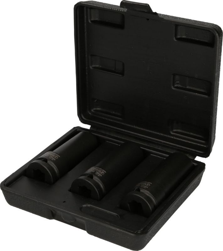 KS Tools 1/2" Spezial-Kraft-Stecknuss-Satz für geschraubte Spurplatten, 3-tlg - 515.0605