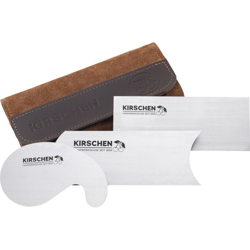 KIRSCHEN Ziehklingensatz in Ledertasche, 3-teilig - 3823001