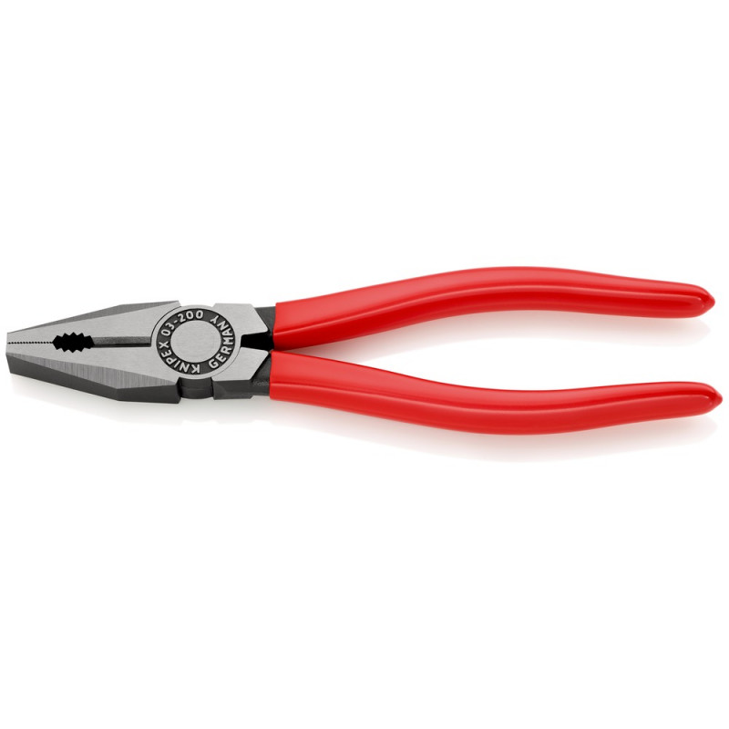KNIPEX (03 01 200 SB) Kombizange mit Kunststoff überzogen schwarz atramentiert