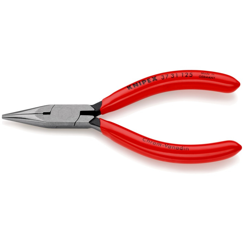 KNIPEX (37 31 125 SB) Greifzange für Feinmechanik mit Kunststoff überzogen schwarz atramentiert