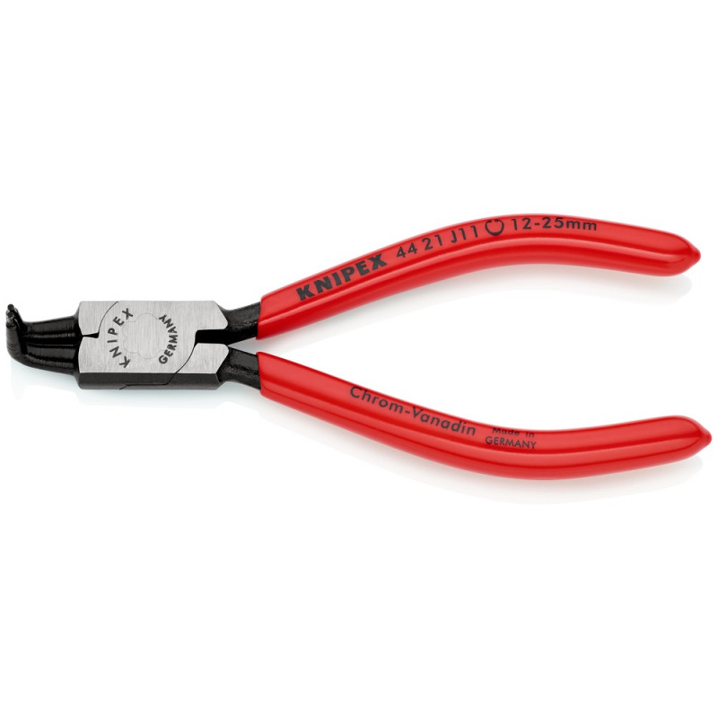 KNIPEX (44 21 J11 SB) Sicherungsringzange für Innenringe in Bohrungen mit Kunststoff überzogen schwarz atramentiert