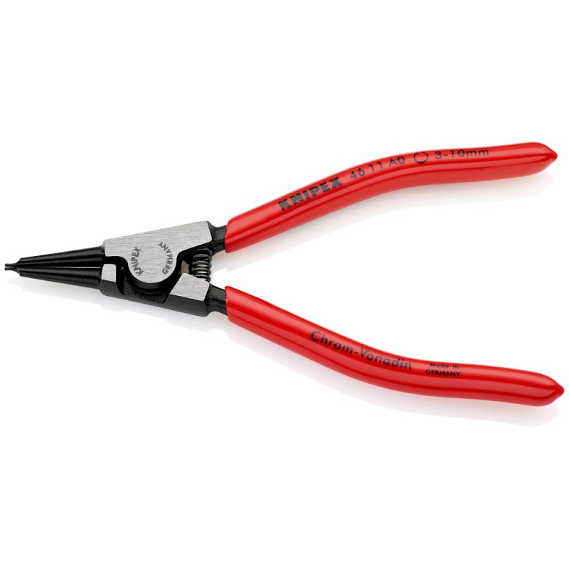 KNIPEX (46 11 A0 SB) Sicherungsringzange für Außenringe auf Wellen mit Kunststoff überzogen schwarz atramentiert