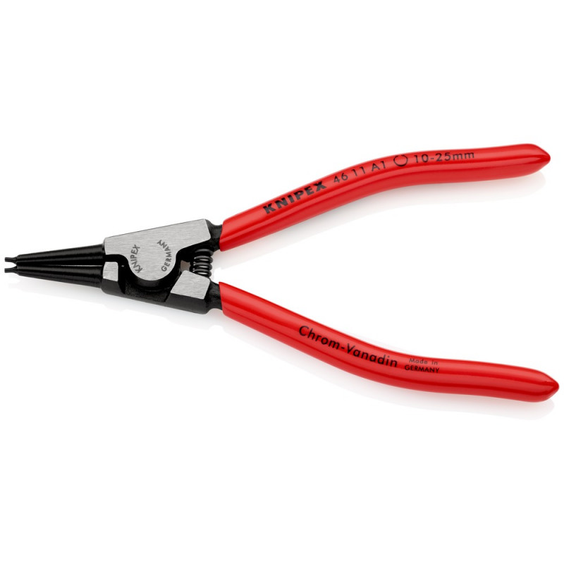 KNIPEX (46 11 A1 SB) Sicherungsringzange für Außenringe auf Wellen mit Kunststoff überzogen schwarz atramentiert