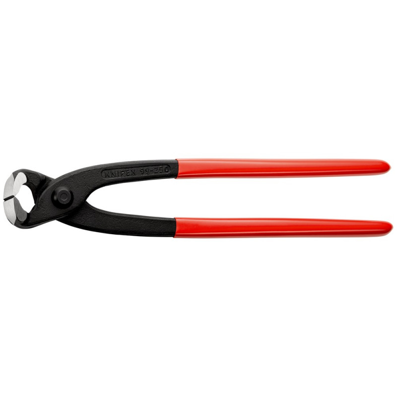 KNIPEX (99 01 250 SB) Monierzange (Rabitz- oder Flechterzange) mit Kunststoff überzogen schwarz atramentiert