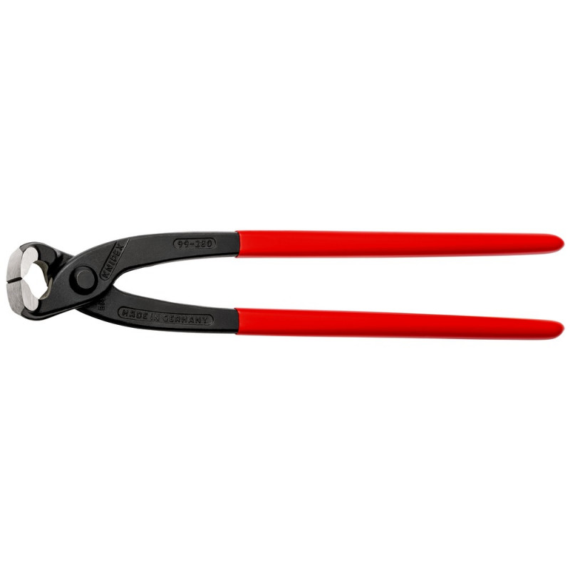 KNIPEX (99 01 280 SB) Monierzange (Rabitz- oder Flechterzange) mit Kunststoff überzogen schwarz atramentiert