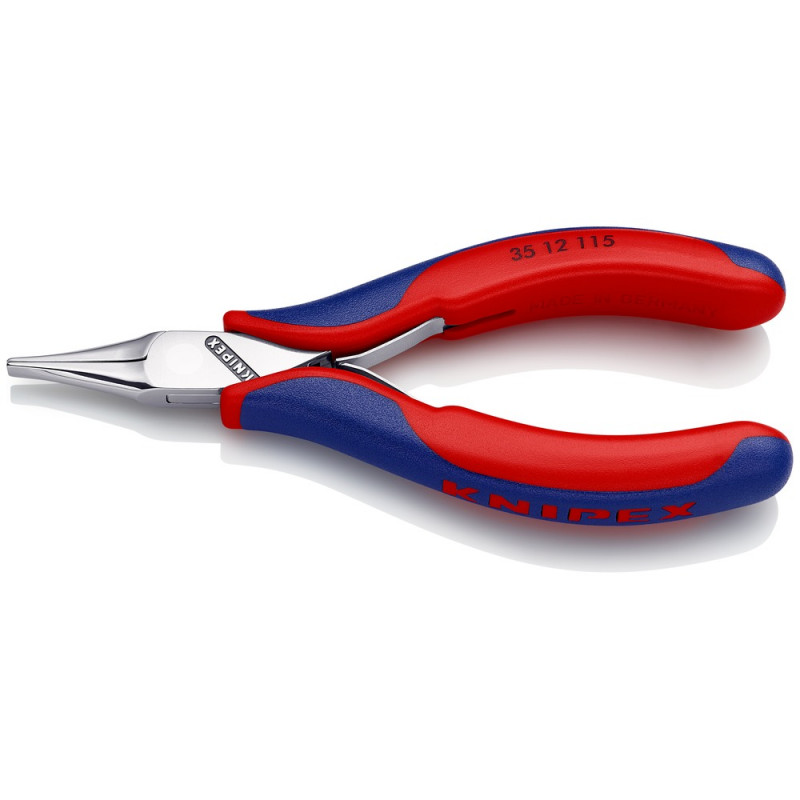 KNIPEX (35 12 115 SB) Elektronik-Greifzange mit durchgestecktem Gelenk mit Mehrkomponenten-Hüllen