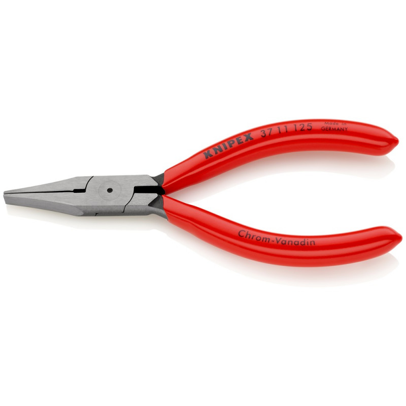 KNIPEX (37 11 125) Greifzange für Feinmechanik mit Kunststoff überzogen schwarz atramentiert