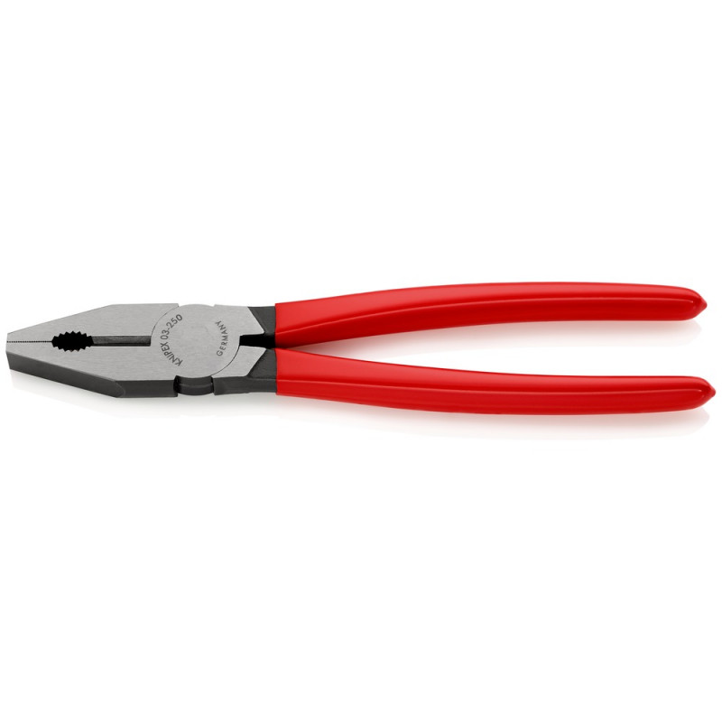KNIPEX (03 01 250) Kombizange mit Kunststoff überzogen schwarz atramentiert
