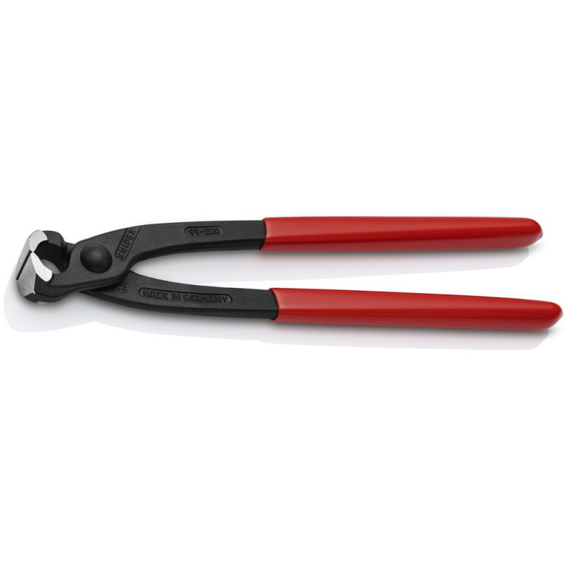 KNIPEX (99 01 200 SB) Monierzange (Rabitz- oder Flechterzange) mit Kunststoff überzogen schwarz atramentiert