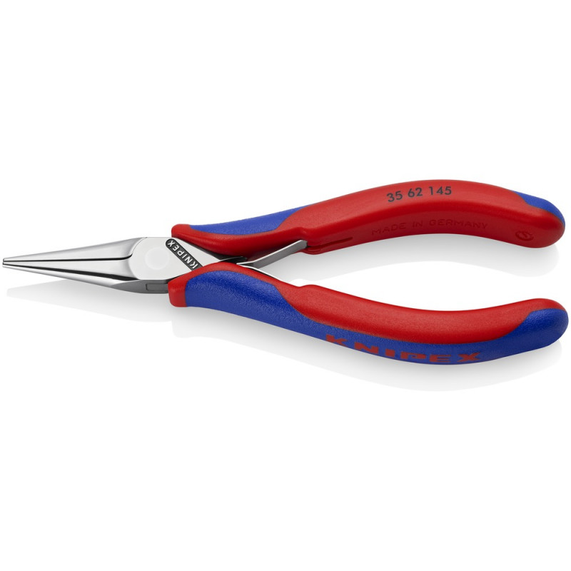 KNIPEX (35 62 145 SB) Elektronik-Greifzange mit Mehrkomponenten-Hüllen spiegelpoliert