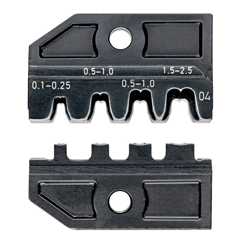 KNIPEX (97 49 04) Crimpeinsatz für unisolierte, offene Steckverbinder (2,8 + 4,8 mm Breite)