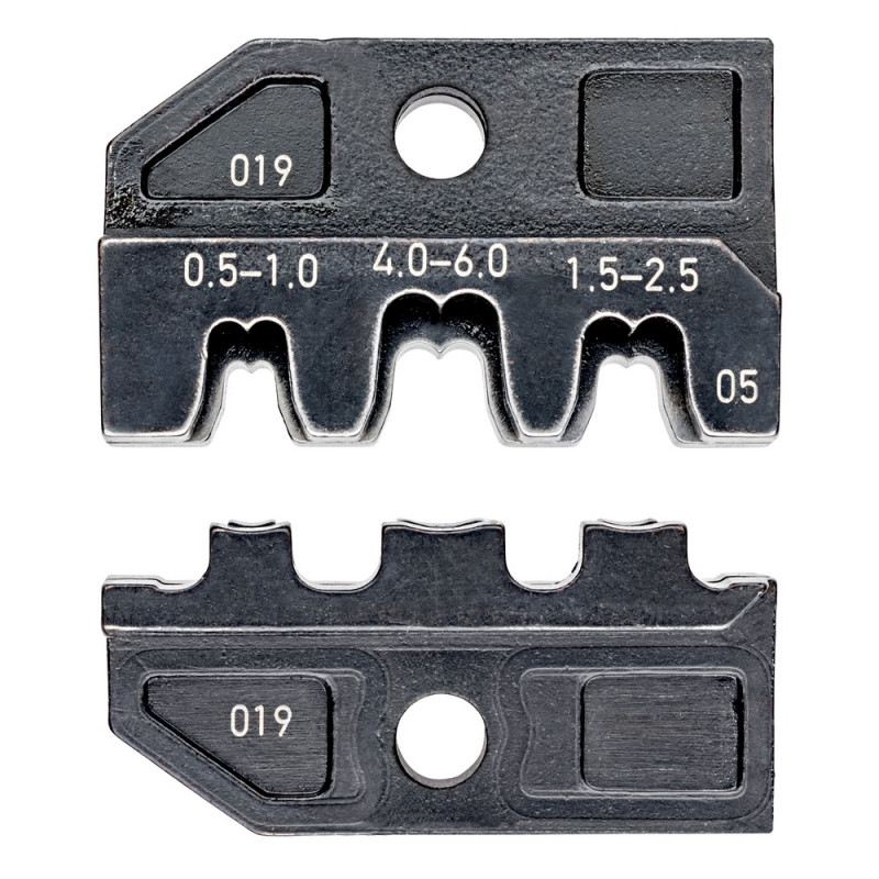 KNIPEX (97 49 05) Crimpeinsatz für unisolierte, offene Steckverbinder (4,8 + 6,3 mm Steckerbreite)