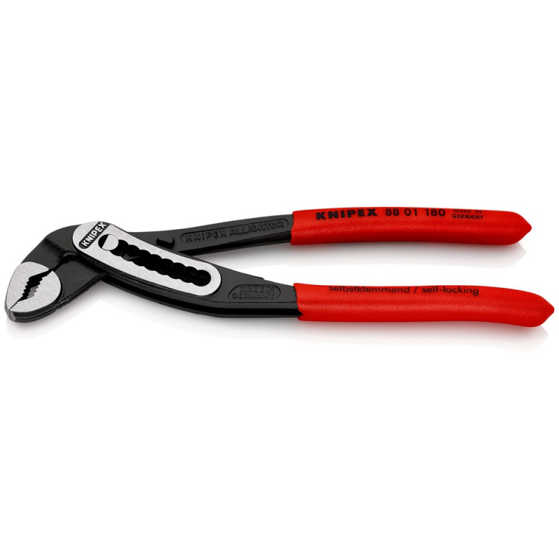 KNIPEX (88 01 180 SB) KNIPEX Alligator® Wasserpumpenzange mit rutschhemmendem Kunststoff überzogen schwarz atramentiert