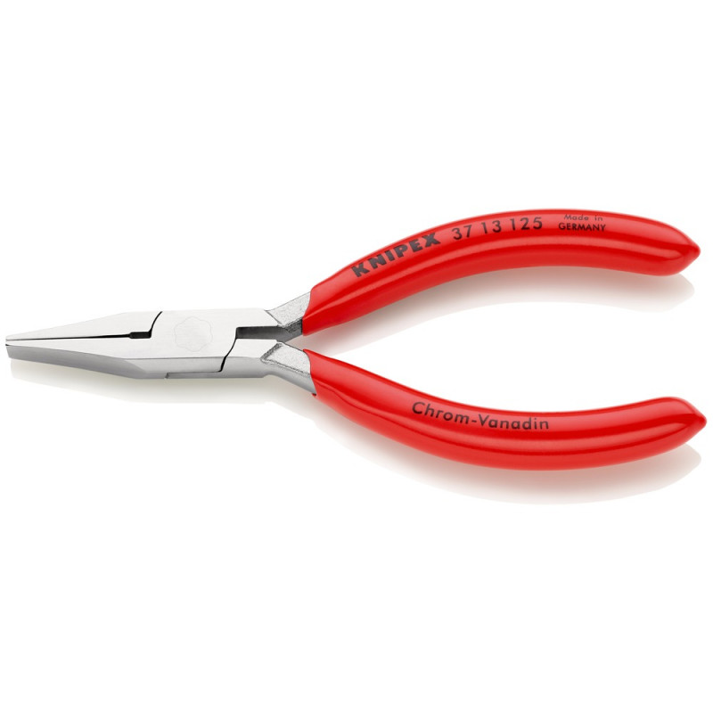 KNIPEX (37 13 125) Greifzange für Feinmechanik mit Kunststoff überzogen verchromt