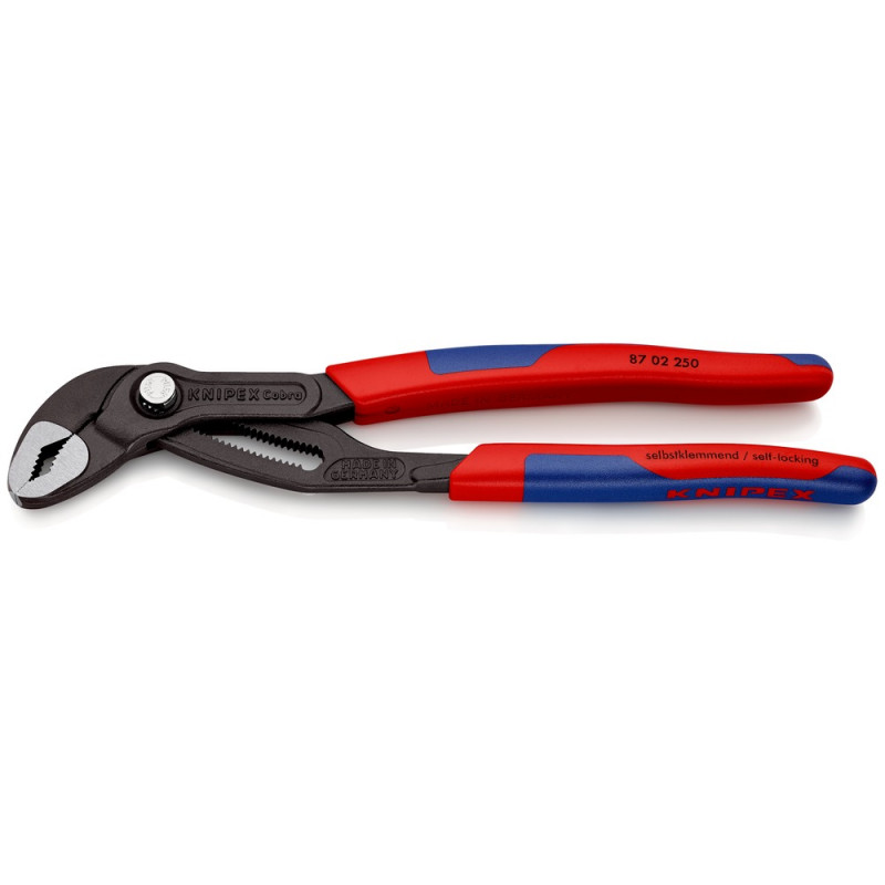KNIPEX (87 02 250 SB) KNIPEX Cobra® Hightech-Wasserpumpenzange mit schlanken Mehrkomponenten-Hüllen grau atramentiert