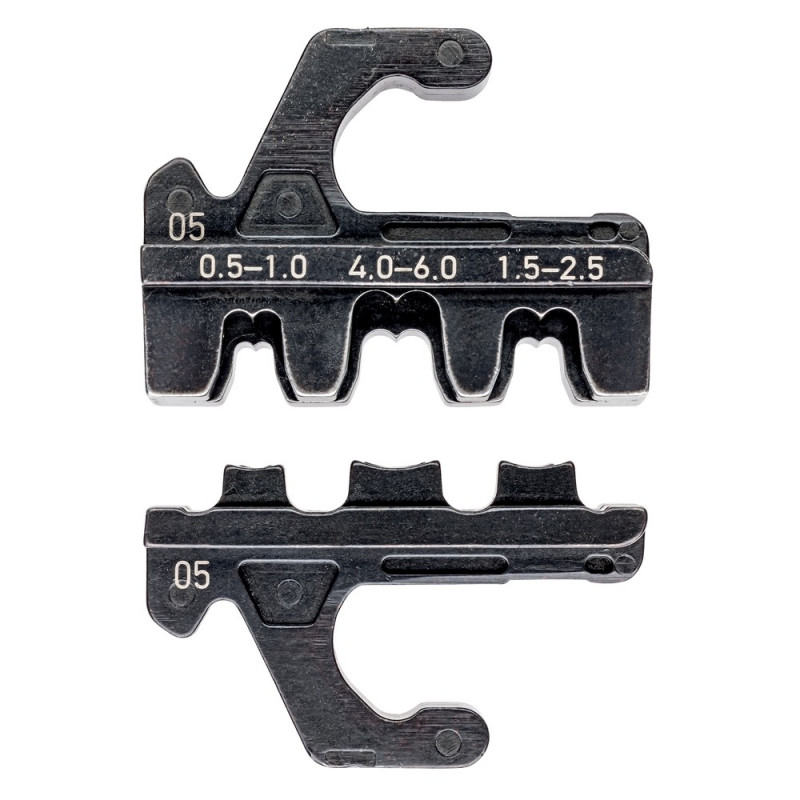 KNIPEX (97 39 05) Crimpeinsatz für unisolierte, offene Steckverbinder (4,8 + 6,3 mm Steckerbreite)