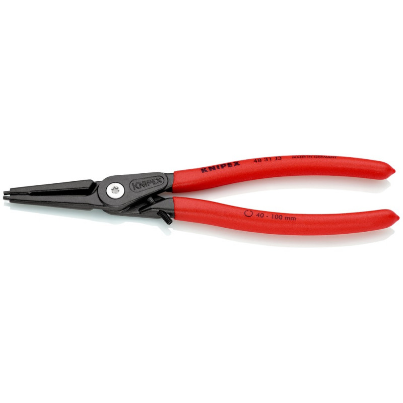 KNIPEX (48 31 J3) Präzisions-Sicherungsringzange für Innenringe in Bohrungen mit Überdehnungsschutz
