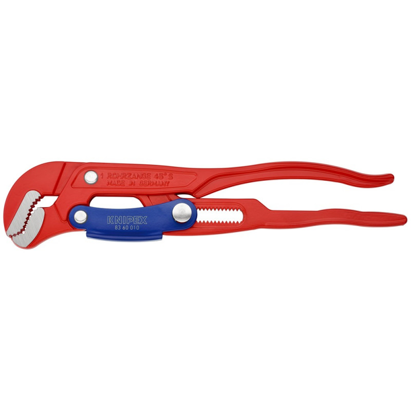 KNIPEX (83 60 010) Rohrzange S-Maul mit Schnelleinstellung rot pulverbeschichtet