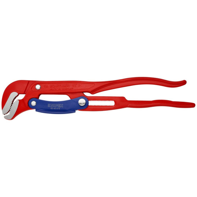 KNIPEX (83 60 015) Rohrzange S-Maul mit Schnelleinstellung rot pulverbeschichtet